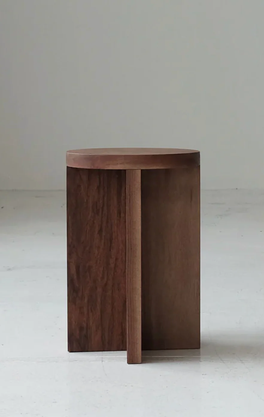 Material Round Narrow Foundation Stool / Side Table - Image 12