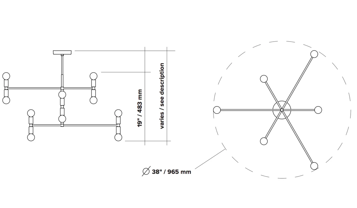 Lambert & Fils Dot 01 Atomium Pendant - Image 12
